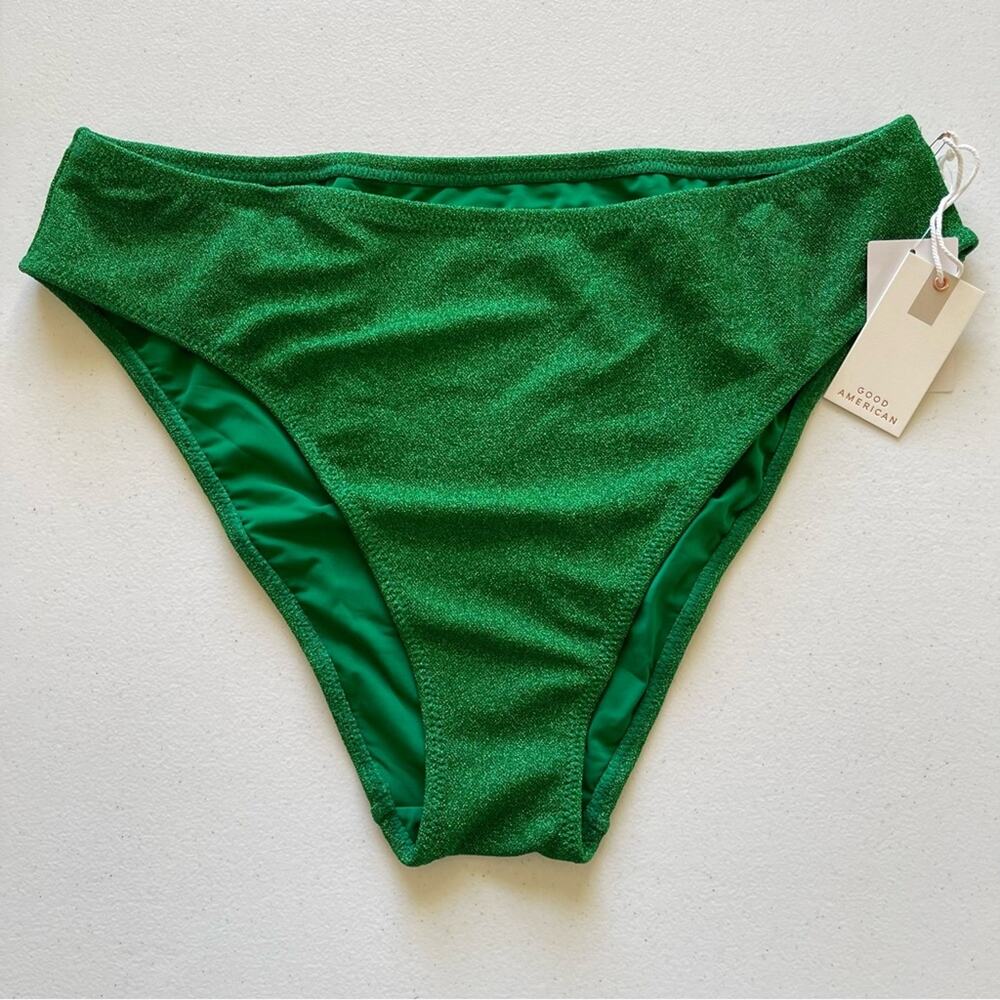 NWT Plus Size Good American Sexy Green Bikini Bottoms Always fit better